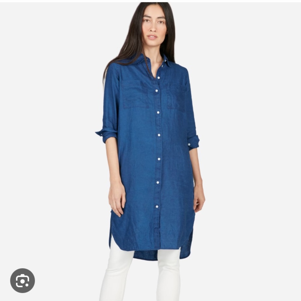 Everlane linen shirt dress.